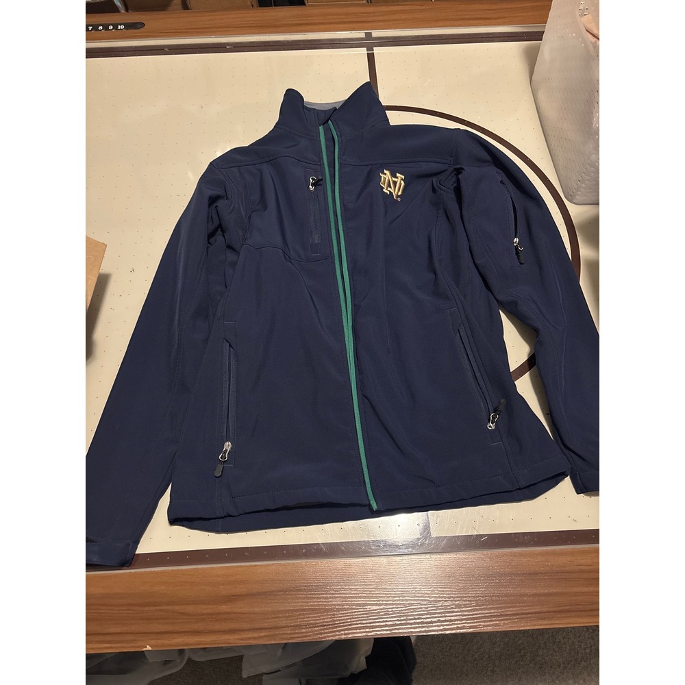 Knights Apparel Notre Dame Fighting Irish Navy Blue Softshell Fleece Jacket Med